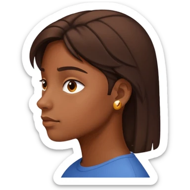 Side, eyeing someone sticker