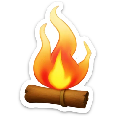 Fire with flower sticker