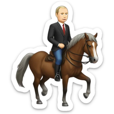 shirt less putin on horseback sticker
