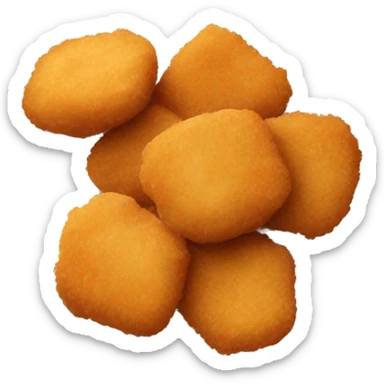 Chicken nuggets on a white plate  sticker