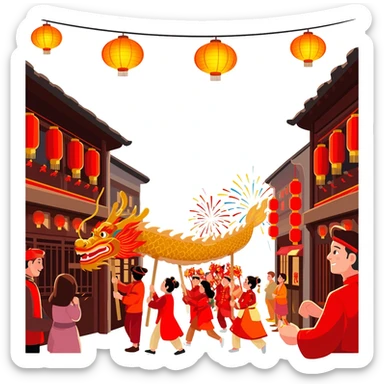 Chinese New Year festval sticker