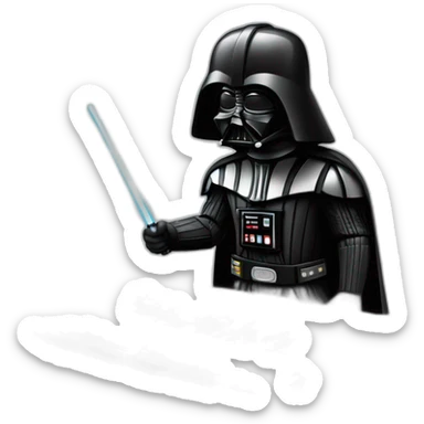 Darth Vader in a rap battle sticker