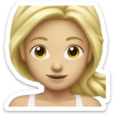 Blonde girl swimming  sticker