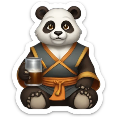 pandaren femal monk brewmaster sticker