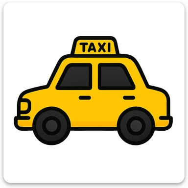 yellow taxi emoji sticker