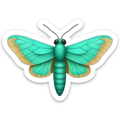 Turquoise Moth sticker