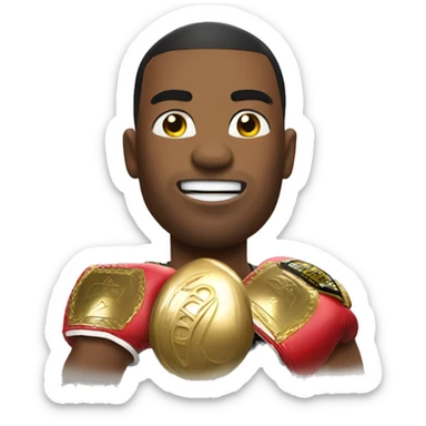 Boxing champion gold belt sticker