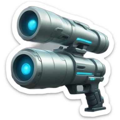 futuristic Gamma Ray bazooka sci-fi sticker