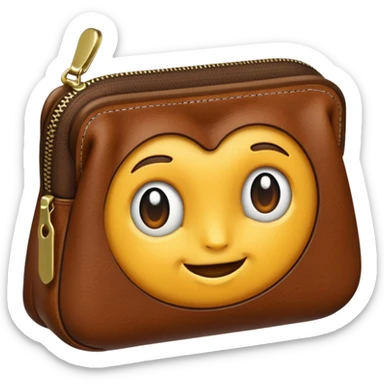 Coin purse, small, zipper sticker