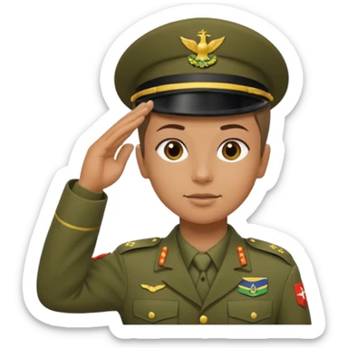 É PRA FAZER O UNIFORME DO **EXÉRCITO BRASILEIRO** NESSE SOLDADO FAZENDO CONTINÊNCIA  sticker