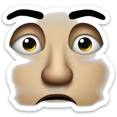 Side eye/eye roll with mouth looking disgusted sticker