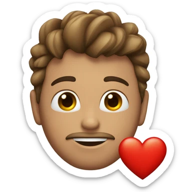 Corazón rojo con corona  sticker