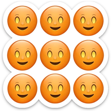 Orange circle with a white M in the Middle sticker