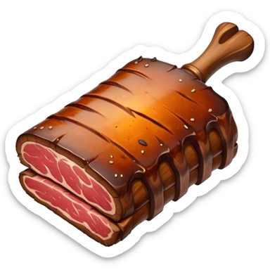 a single smoked beef rib sticker