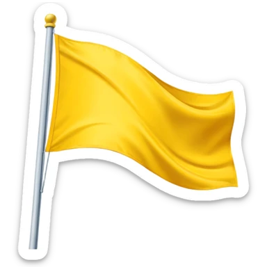Solid yellow INDYCAR flag blowing in wind sticker