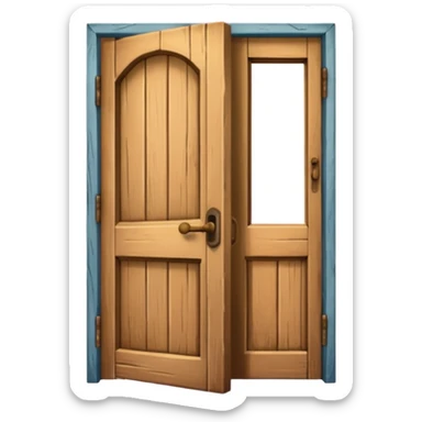 An door opening sticker