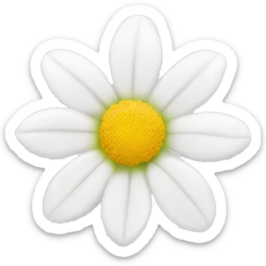 White flower sticker