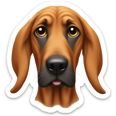 A happy bloodhound. sticker