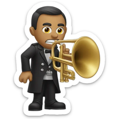 evil-trumpet-man sticker