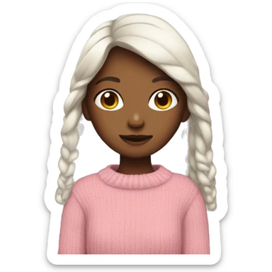 Girl wearing sweater sticker