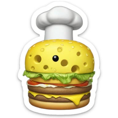 spongebob cooking burger sticker