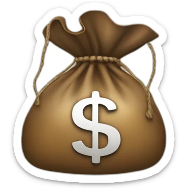 Money bag with dollar sign sticker