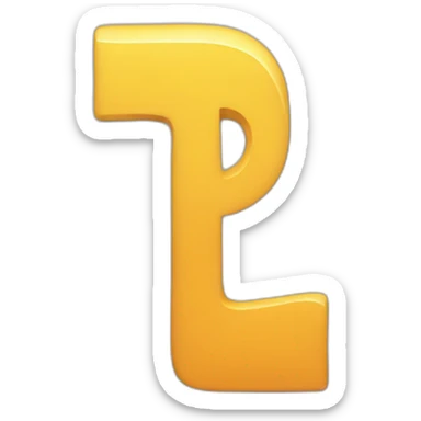 half of the letters t and p next to eachother sticker