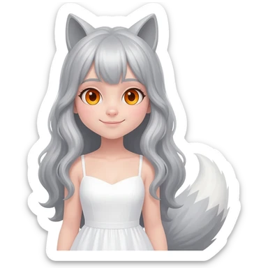 Fox girl sticker