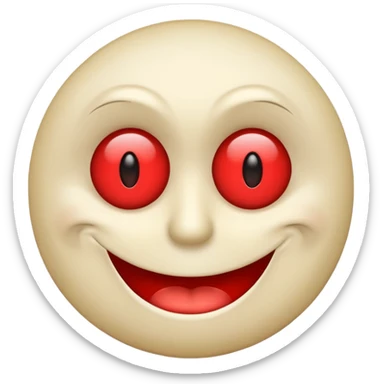 Insane smiley face  who wants to spend money and looks evil but make it with red tired eyes because it’s addicted  sticker