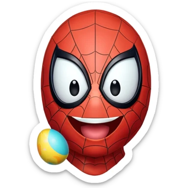Spider-Man Easter egg laughing sticker