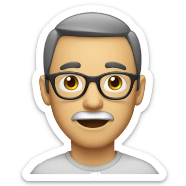 a man who does mewing sticker