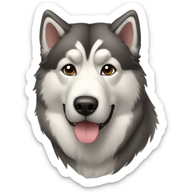 Dog alaskan malamute full-body sticker