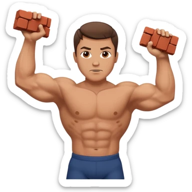 guy throwing brick  sticker