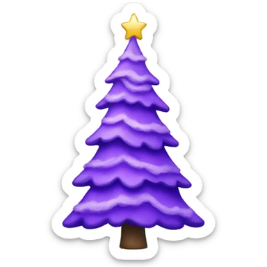 Purple Christmas tree sticker