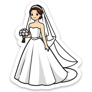 Bride smiling sticker