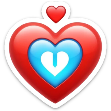 Créame un corazón con brillos y una A en el centro  sticker