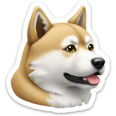 Erstelle mit einen akerikamischen Akita Emoji sticker