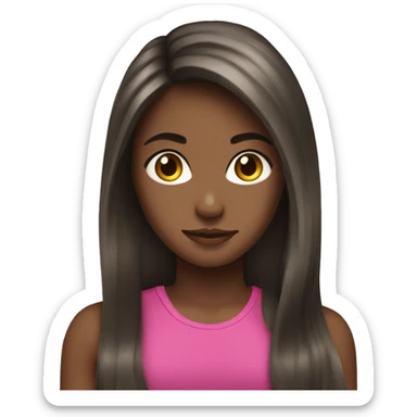 Long hair brunette girl in gym  sticker