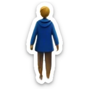 A deep blue-to-golden sunrise book with a textured, aged cover, featuring a lone figure on a path, a ray of light, or a tree with deep roots, radiating hope, purpose, and the power of finding meaning in adversity. sticker