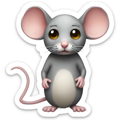 Sick mouse sticker