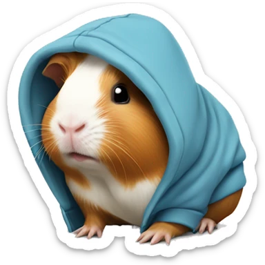 Guinea pig wearing a hoodie sticker