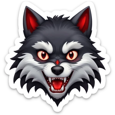 A vampire wolf sticker