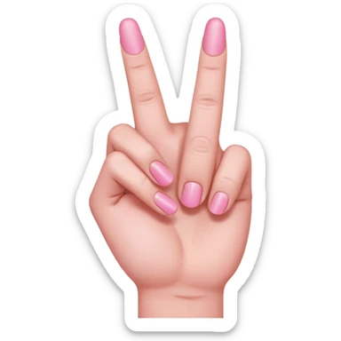 Pink hand holding up middle finger  sticker