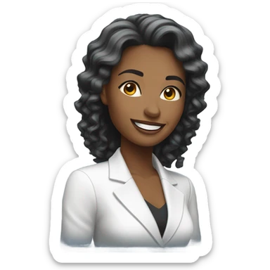 pretty hairdresser woman  sticker