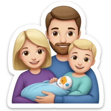 Husband wife and baby sticker