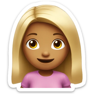 a little girl playing roblox sticker