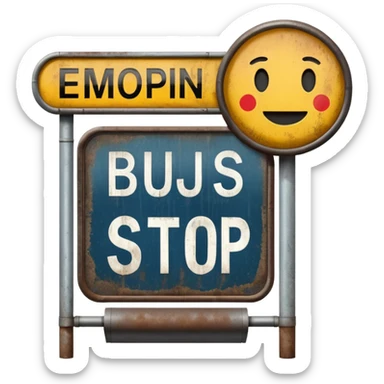 Bus Stop Signboard sticker