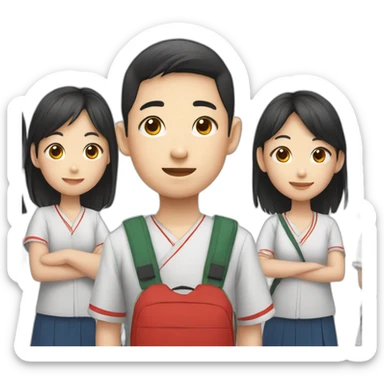 Chinese primary school students sticker