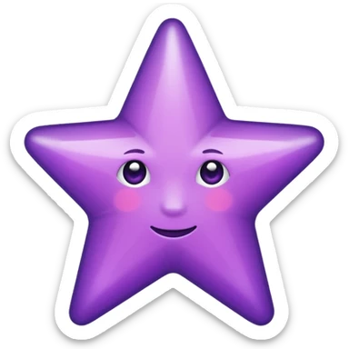 ✝️ i need an emoji purplr like this but only for my religion which is called Druze ( star with 5 points ) sticker