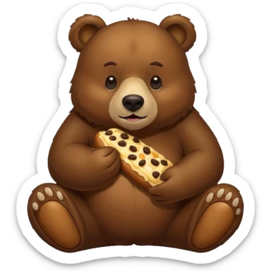 A big back eating lots of food  sticker